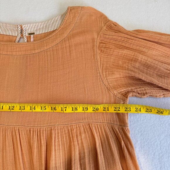 FREE PEOPLE Cotton Muslin Peach Tiered Tunic - Picture 9 of 10